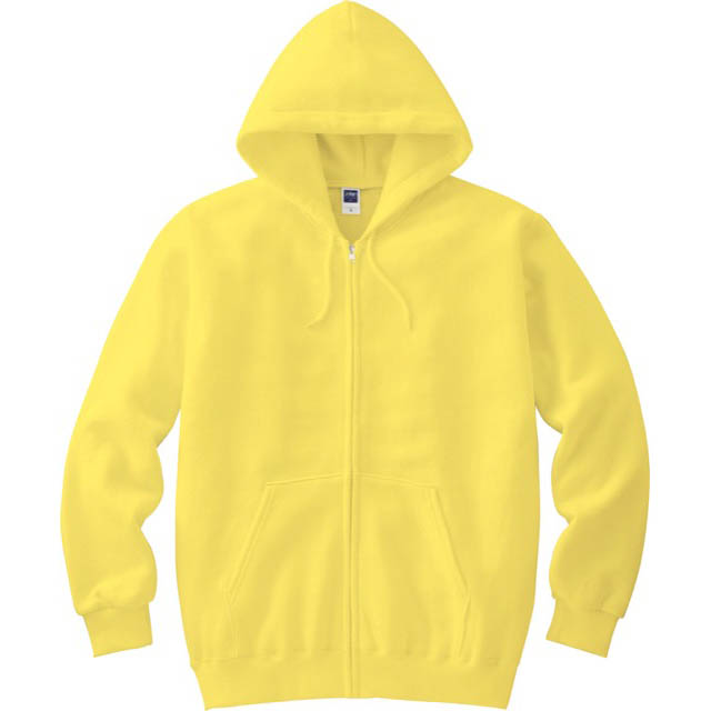 カナリアイエロー｜カラフルライトジップパーカー