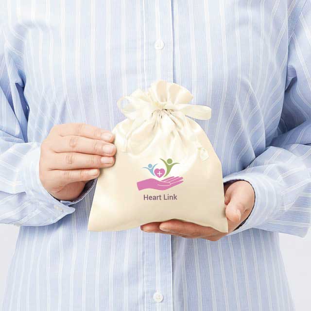 サテンフリル巾着（S）