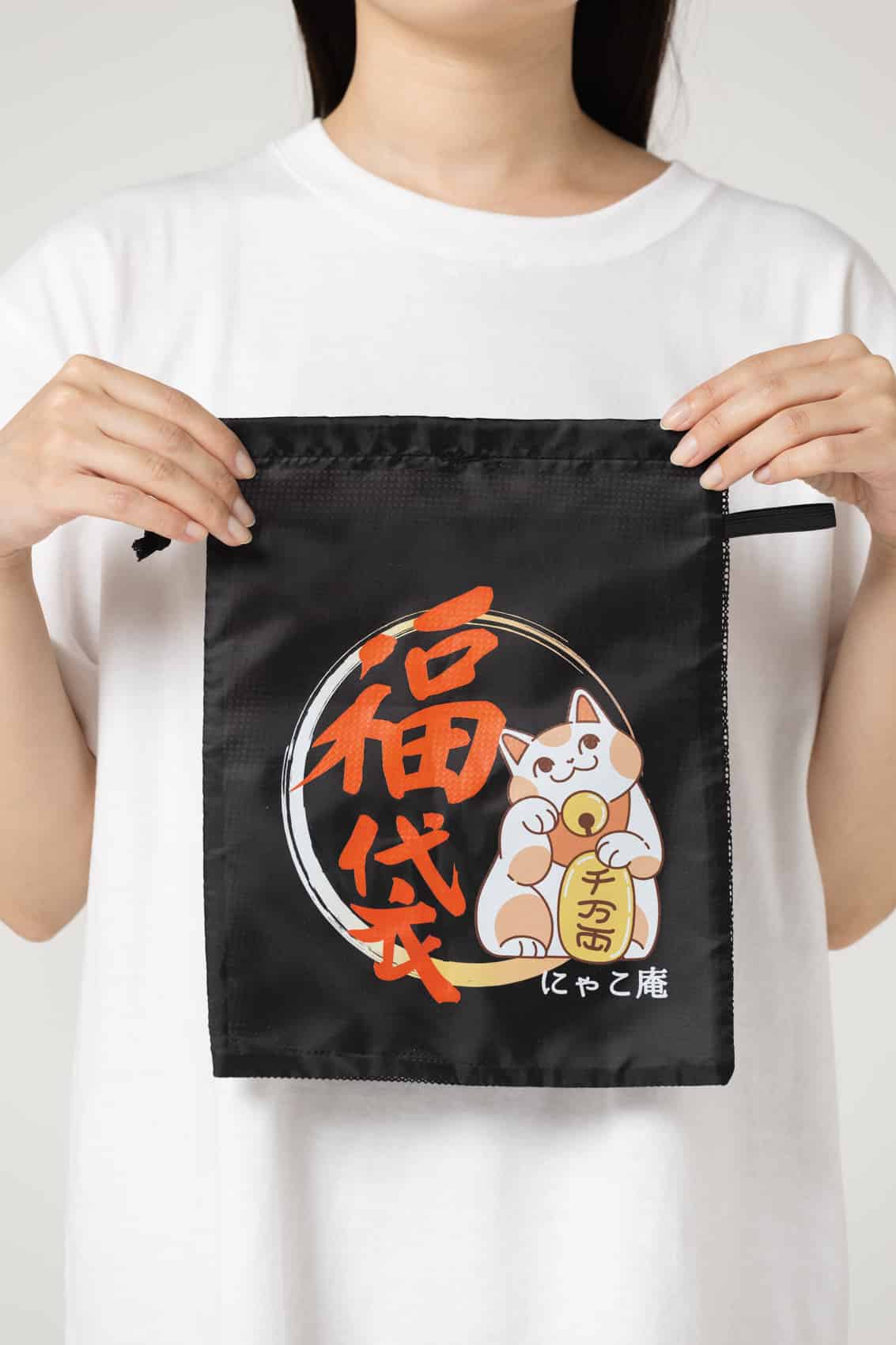 メッシュポリ巾着（M）