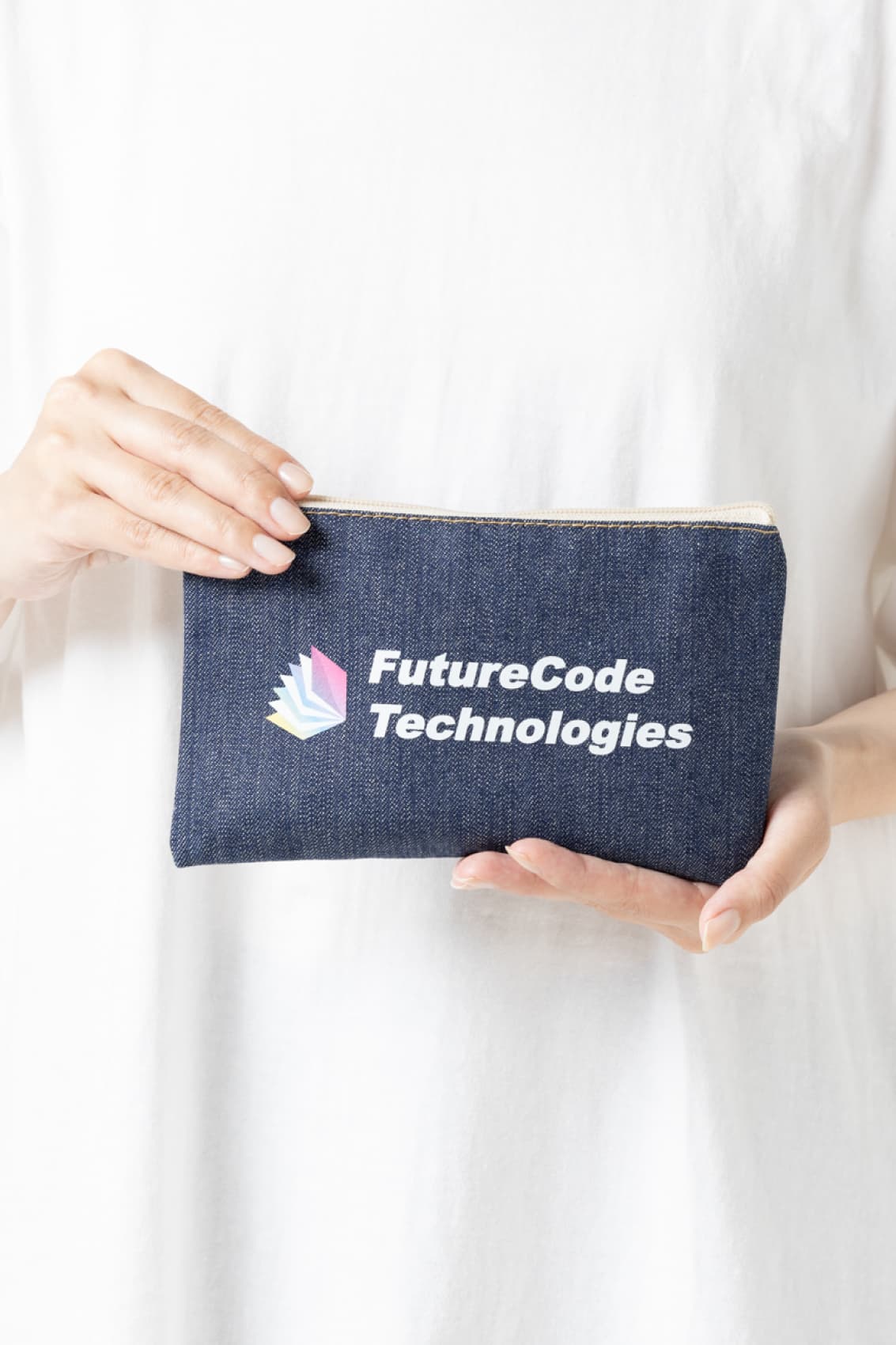 デニムフラットポーチ（S）｜トートバッグ