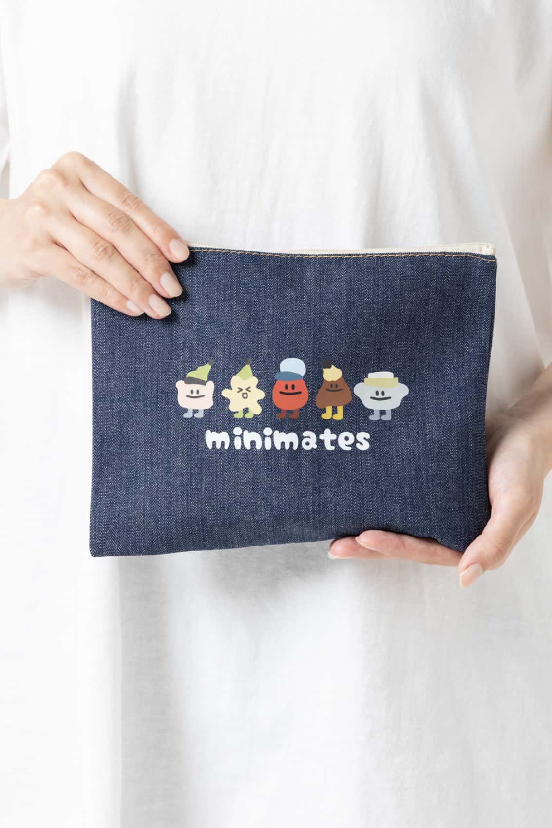 デニムフラットポーチ（M）