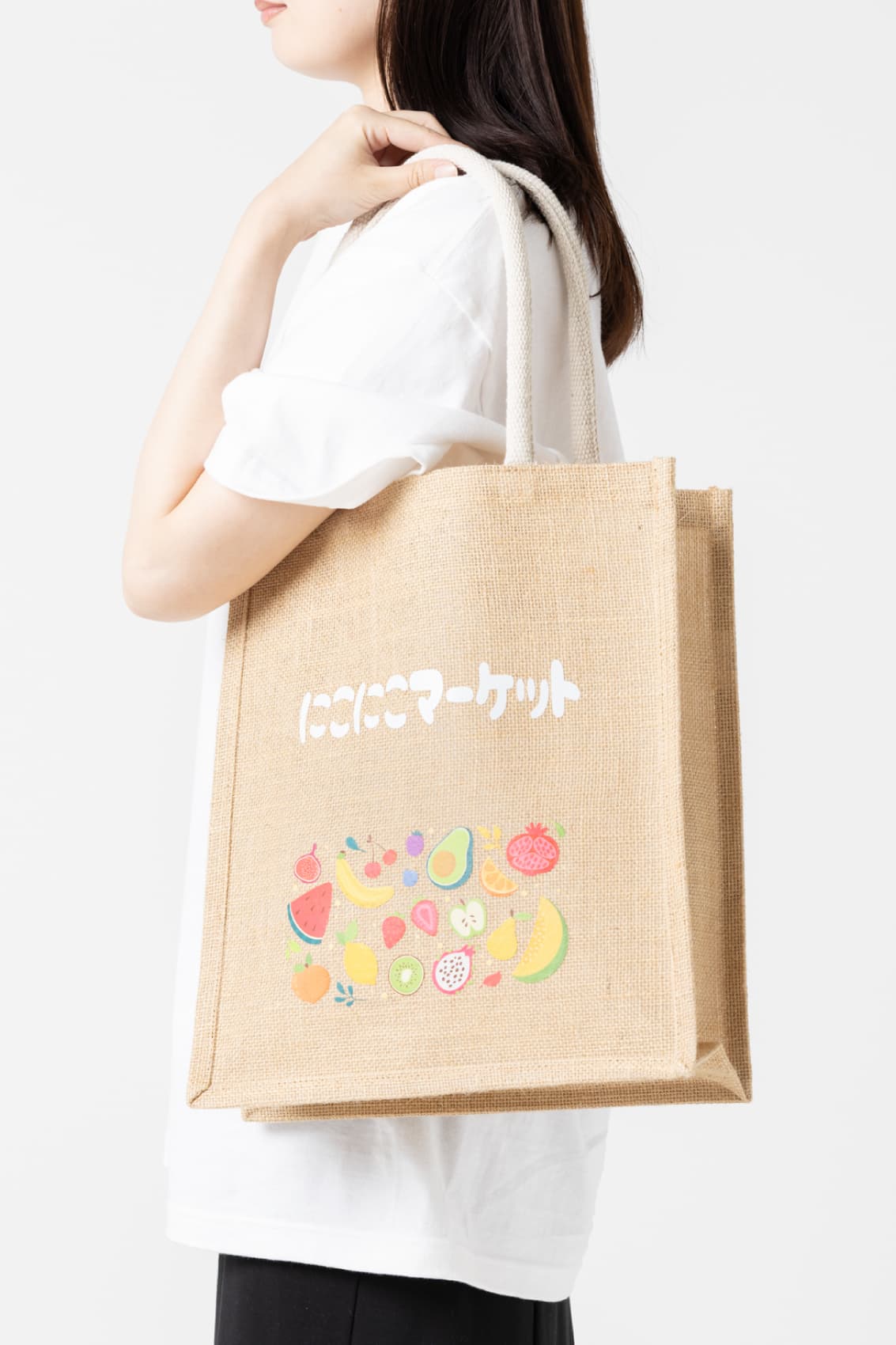 ジュートスクエアトート（ML）