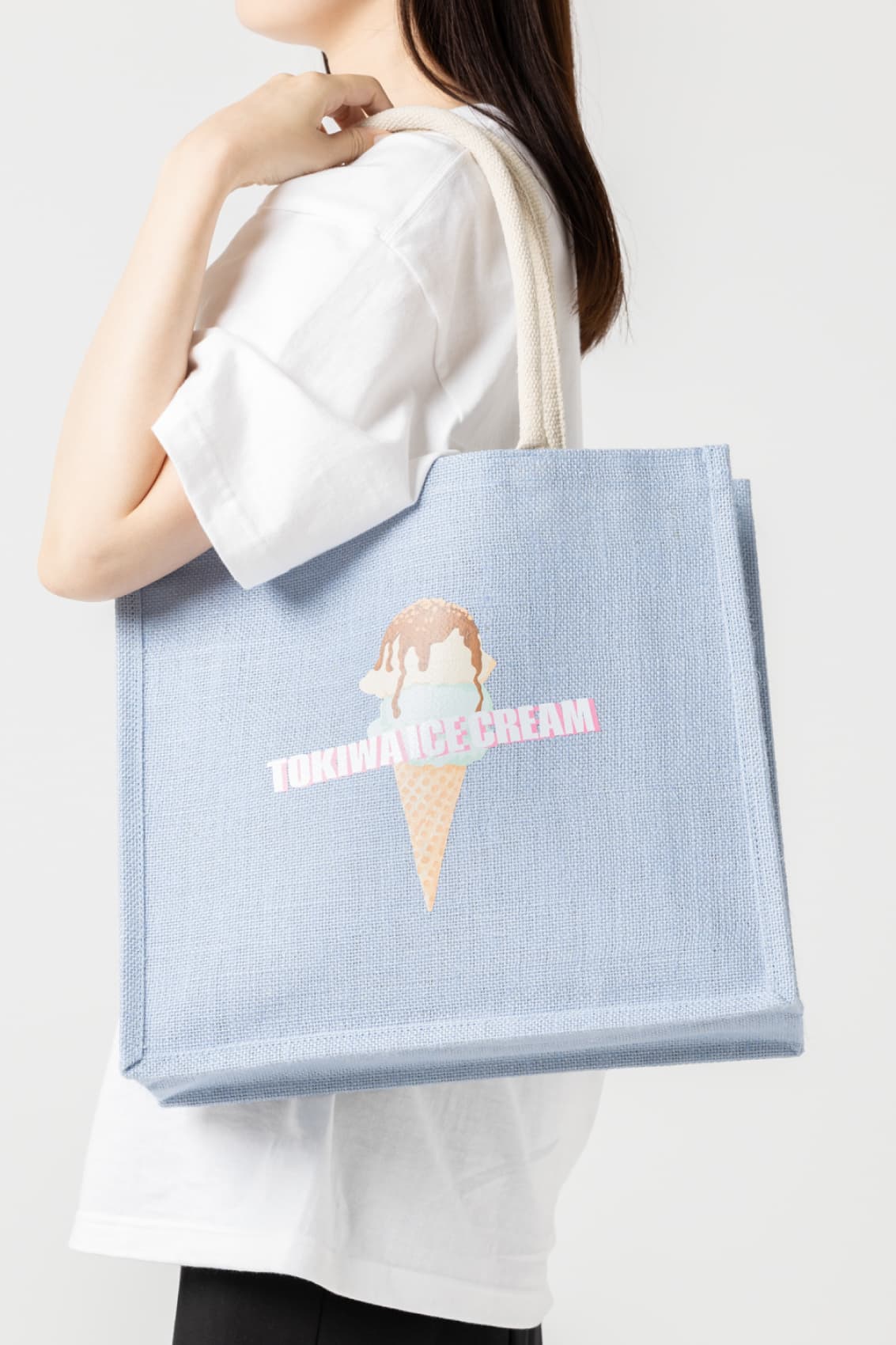 ジュートスクエアトート（ML）ワイド