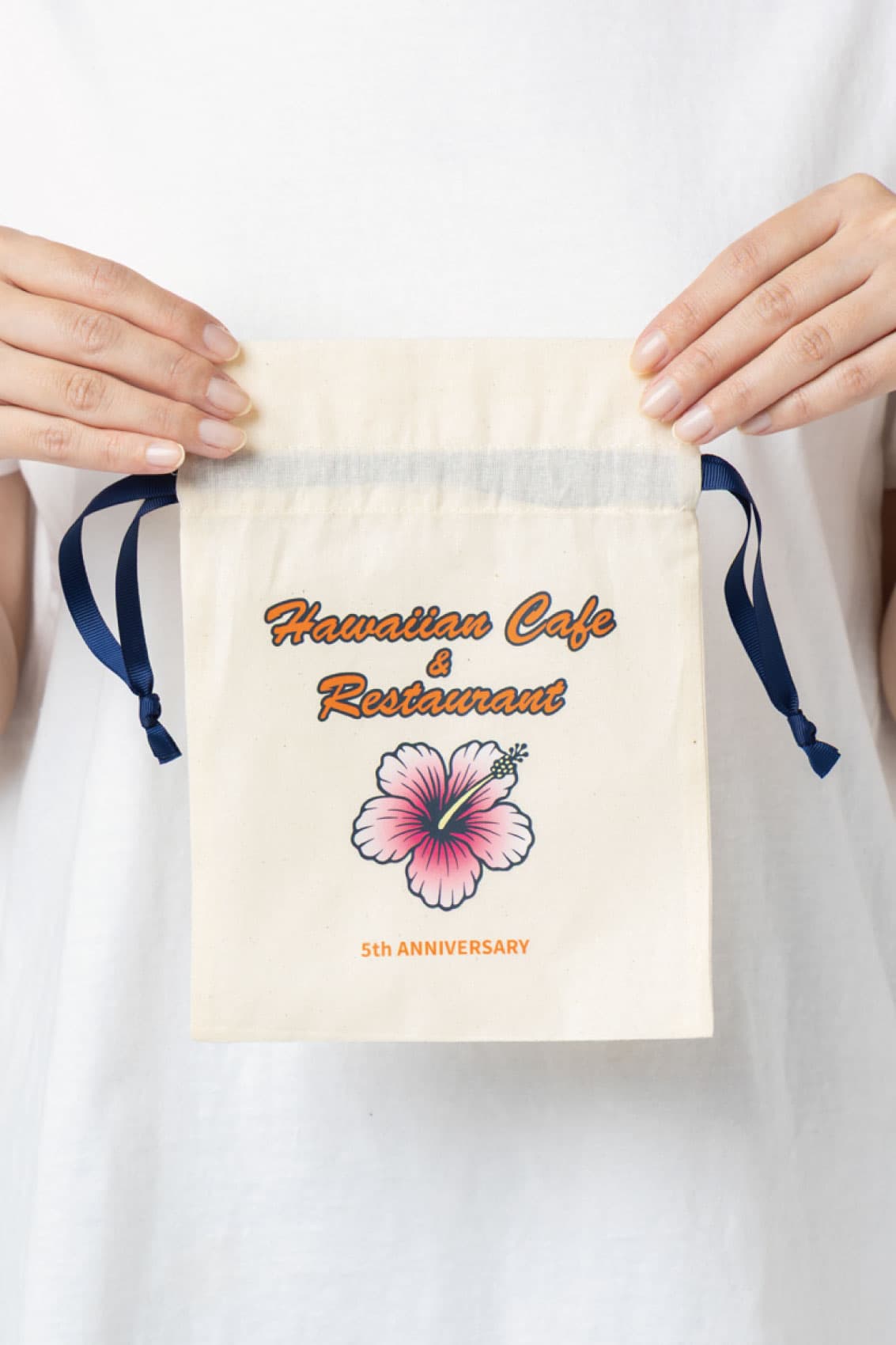 コットンカラーリボン巾着（S）｜トートバッグ