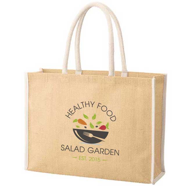 ジュートスクエアライントート（L）