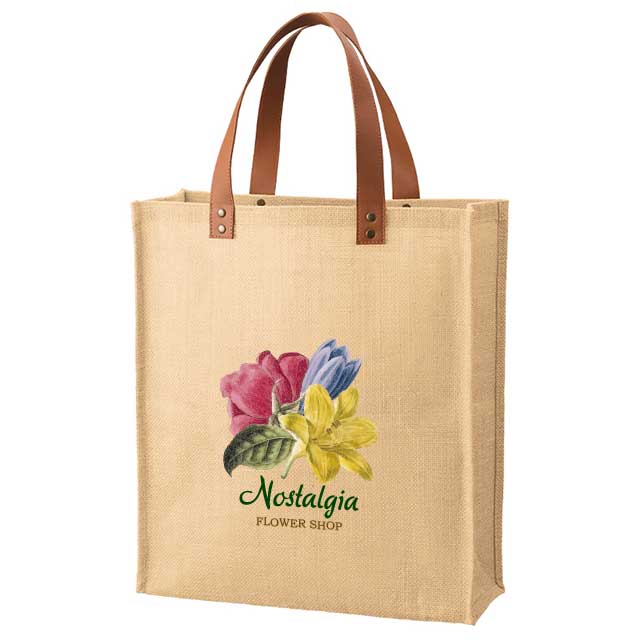 ジュートレザーハンドルトート