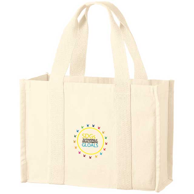 オーガニックコットンキャンバススクエアライントート