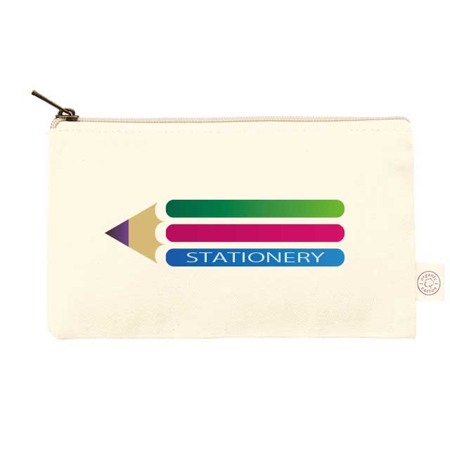 オーガニックコットンキャンバスフラットポーチ（S）｜トートバッグ