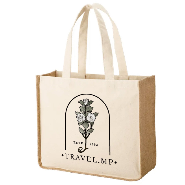 ジュート＆キャンバスコンビトート（L）