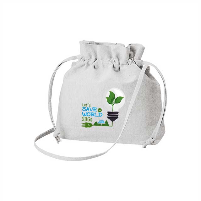 シャンブリック巾着ショルダーバッグ