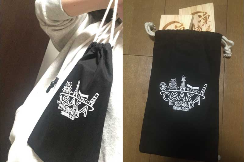 コットン巾着（Ｍ）の作成事例