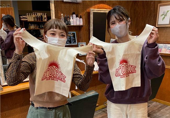 厚手コットンマルシェバッグ（Ｍ）の作成事例