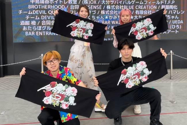 ハッピーフェイスタオル（ポイント印刷）の作成事例